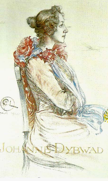 Carl Larsson portrarr av johanne dybwad